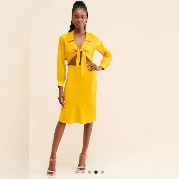 Urban Outfitters. Rare London satin tie front dress. - Picture 1 of 4